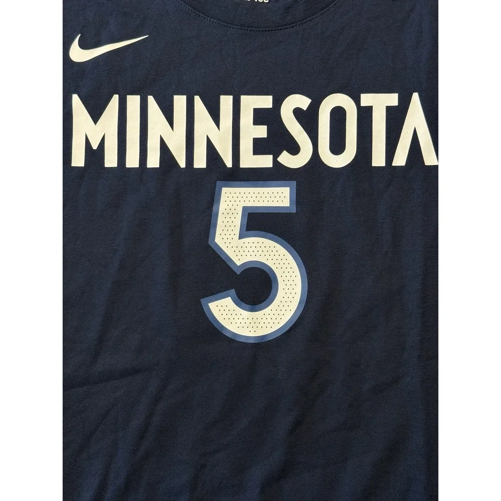 Nike Anthony Edwards Timberwolves Icon Name & Number T-Shirt Men's 2XL Navy